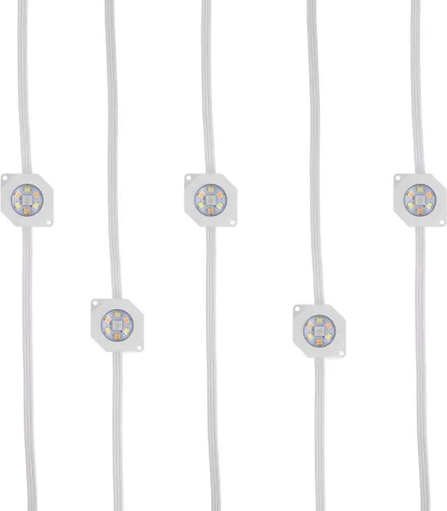 Alt view image 7 of 7 - Smart Permanent Outdoor Lights 50ft 36 LED Eaves Lights RGB+IC+WW Weather & Water Resistant App & Voice Control Compatible with Alexa and Google for Halloween Christmas & Year-Round