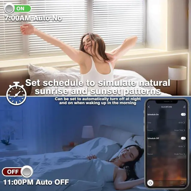 Alt view image 4 of 7 - 100FT COB Led Strip Lights Uniform 6500K COB Rope Light Bright Daylight White lights High Density App/Remote Control Indoor 24V Cuttable Cabinet Lights for Bedroom Bookshelf Showcase Kitchen