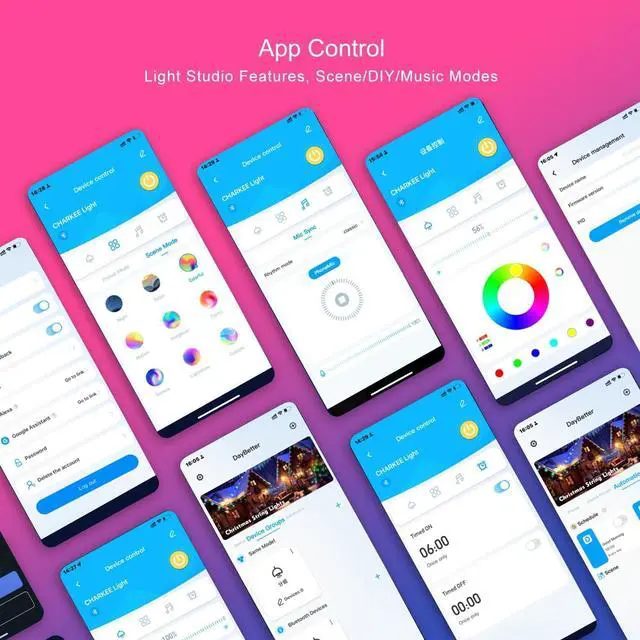 Alt view image 5 of 7 - LED Lights Strip 100 FT LED Lights for Bedroom 100ft RGB Rope Light for Room Bluetooth APP Control Color Changing Strip Sync with Music para Cuarto for Bedroom Home Party Decoration