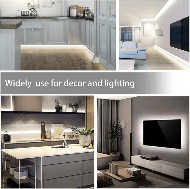 Alt view image 7 of 7 - LED Strip Lights White 16.4ft Daylight White 6000K LED Tape Lights with Dimmable 700 Lumen and 300 LEDs Bright Flexible Led Light Strip for Vanity Mirror Under Cabinet Kitchen Bedroom