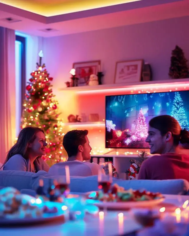 Alt view image 2 of 7 - 32.8ft LED Strip Lights RGB 5050 Color Changing LED Light Kit Ultra Brighter 300LEDs Flexible Light Strips with RF Remote and UL Power Supply for Home Room Party TV Bedroom