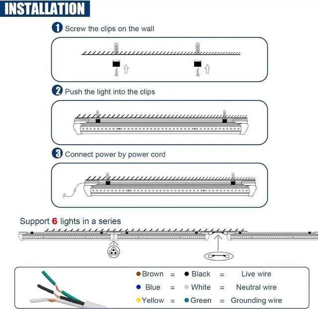 Alt view image 6 of 7 - 4Pack LED Shop Light 4FT V Shape Integrated T8 LED Tube Light 6300LM 42W 5000K Super Bright White High Output Linkable Shop Lights