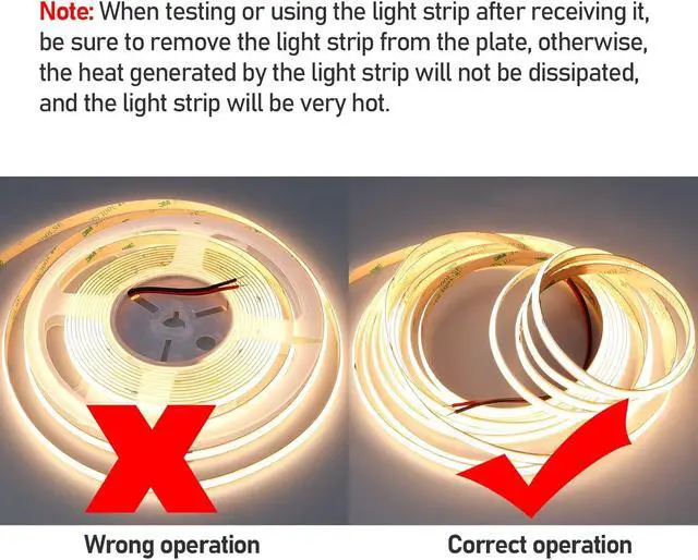 Alt view image 5 of 7 - 24V COB LED Strip Light Warm White 3000K 5M/16.4ft 2400LEDs 4500Lm Uniform Glow CRI 93+ Flexible IP20 Not Waterproof LED Tape Lights for DIY Cabinet Bedroom Kitchen Home Decor(No Power Supply)