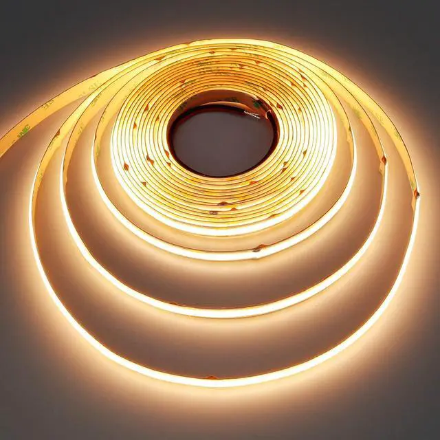 Alt view image 7 of 7 - 24V COB LED Strip Light Warm White 3000K 5M/16.4ft 2400LEDs 4500Lm Uniform Glow CRI 93+ Flexible IP20 Not Waterproof LED Tape Lights for DIY Cabinet Bedroom Kitchen Home Decor(No Power Supply)