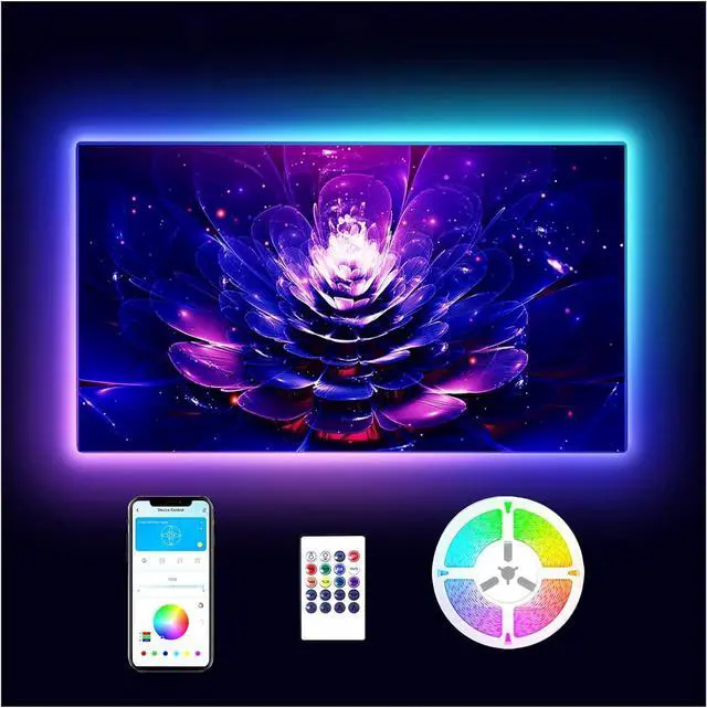 Main image of LED Lights for TV 65 Inch TV Led Backlight 15ft Led TV Lights USB Led Strip Lights for TV 65-75 inch with Remote Room Led Lights for Bedroom Bluetooth HDTV Mood Lighting Gaming Room Decor