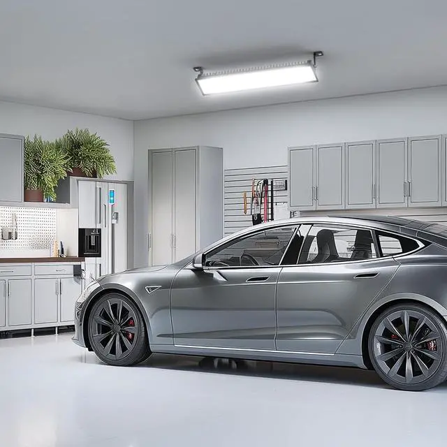 Alt view image 7 of 7 - Shop Lights for Workshop 2pack 100w Led Shop Light 14000lm Super Bright Plug In Garage Lighting IP66 Waterproof Work Lights 4.92ft Power Cord And On/Off Switch 6500k Outdoor Flood Light For Warehouse