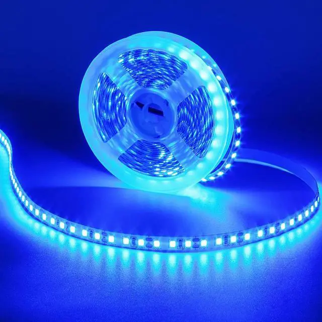 Main image of 12V 5M/16.4ft LED Strip Light Blue 600LEDs Flexible SMD2835 High Brightness No-Waterproof IP20 LED Tape Lights for Bedroom Christmas Party etc(No Power Supply)