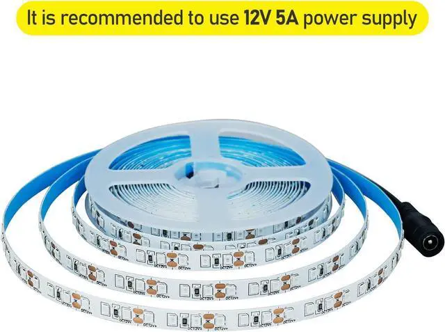 Alt view image 4 of 7 - 12V 5M/16.4ft LED Strip Light Blue 600LEDs Flexible SMD2835 High Brightness No-Waterproof IP20 LED Tape Lights for Bedroom Christmas Party etc(No Power Supply)