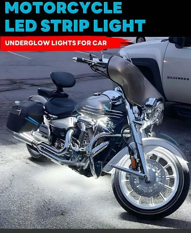 Alt view image 2 of 6 - 12V Led Light Strip 12.7 Waterproof White Led Light Strips for Car Golf Cart Motorcycles Truck Boat Strip Lights Pack of 4