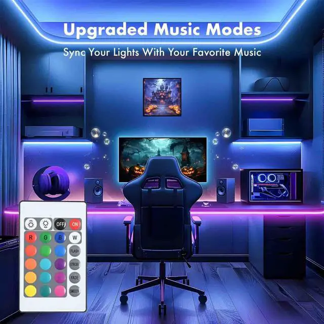 Alt view image 4 of 6 - Led Strip Lights TFZBA RGB 16.4FT Neon Rope Lights for Bedroom App+Remote Control Music Sync Color Changing Outdoor IP67 Waterproof for Bedroom Living Gaming Party Decoration