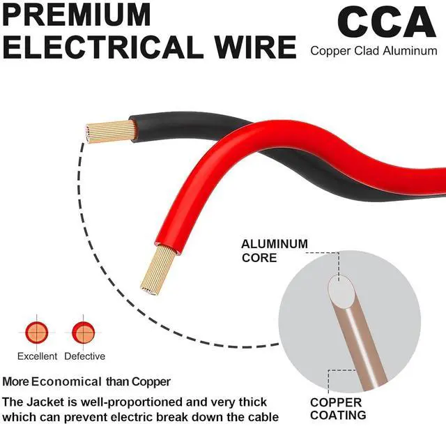 Alt view image 4 of 7 - 18 Gauge Wire 100FT 18/2 AWG Red Black Hookup Electrical Wire LED Strips Extension Cord 12V/24V DC Cable 18AWG 2 Conductors Flexible Wire for LED Ribbon Lamp Tape Lighting