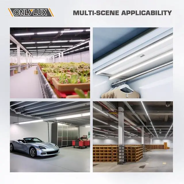 Alt view image 6 of 6 - LED Shop Lights LED Tube Light 25W 6000K Garage Lighting Super Bright Under Cabinet Lighting Linkable with Plug Shop Lights for Garage Workbench Workshop Basement (2 Pack)