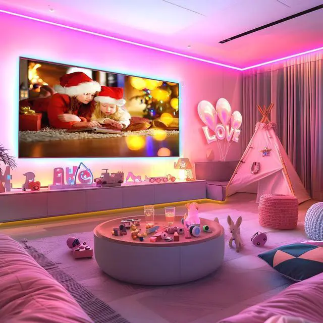 Alt view image 3 of 7 - Neon Rope Lights 16.4FT RGB LED Strip Lights App Control Music Syncing IR Remote Control Outdoor IP67 Waterproof Softer Material Design for Bedroom Living Gaming Party Decoration
