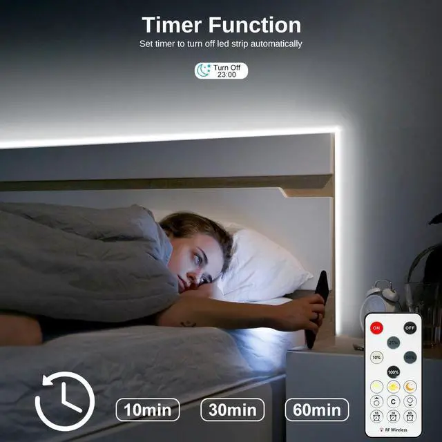 Alt view image 4 of 7 - White LED Strip Lights 131ft Dimmable 24V LED Lights Strip 6500K Bright Daylight White Flexible Tape Lights for Bedrooms Kitchen Cabinet Christmas Decor 2 Rolls of 65.6ft