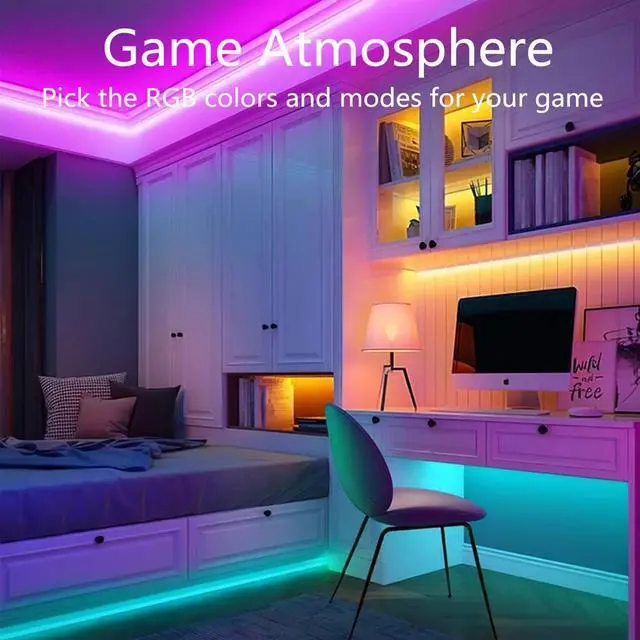 Alt view image 3 of 7 - 20Ft Neon Rope Lights Flexible Led Rope Lights Control with App/Remote Multiple Modes Rope Lights IP67 Outdoor Waterproof Music Sync Light Strip for Bedroom