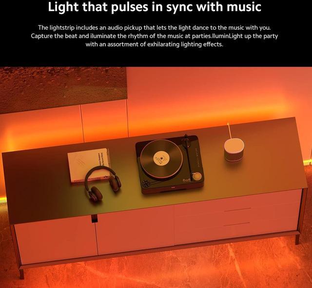 Alt view image 2 of 7 - Smart Lightstrip (2m/6.6ft) Compatible with Alexa Google Assistant Apple Homekit Home App WiFi Compatible Music sync | Dynamic Ambient Lighting | Custom dimming | Smart-Linking
