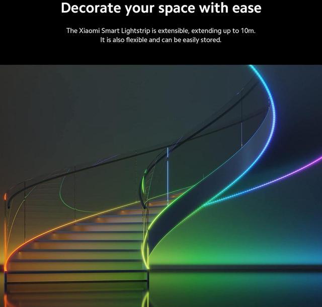 Alt view image 6 of 7 - Smart Lightstrip (2m/6.6ft) Compatible with Alexa Google Assistant Apple Homekit Home App WiFi Compatible Music sync | Dynamic Ambient Lighting | Custom dimming | Smart-Linking