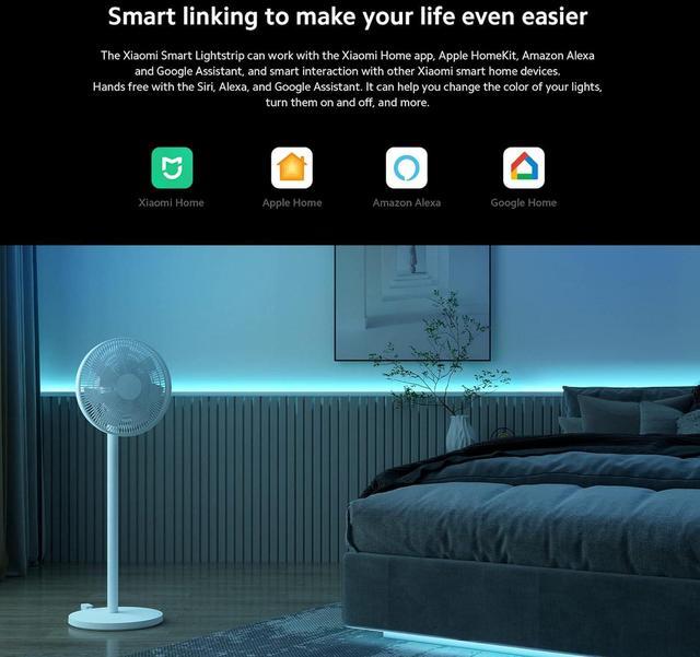 Alt view image 7 of 7 - Smart Lightstrip (2m/6.6ft) Compatible with Alexa Google Assistant Apple Homekit Home App WiFi Compatible Music sync | Dynamic Ambient Lighting | Custom dimming | Smart-Linking