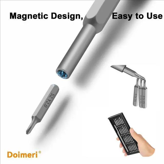 Alt view image 4 of 7 - 24-in-1 Small Precision Screwdriver Set Made of Premium S2 Steel Professional Mini Magnetic Repair Tool Kit by