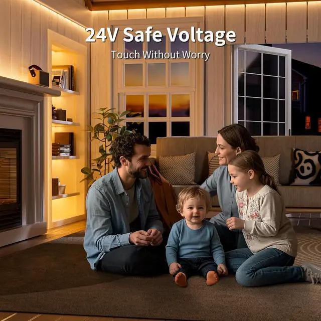 Alt view image 3 of 7 - COB LED Strip Light 32.8ft/10m 5040LEDs Warm White 2700K High Lumen Flexible CRI93+ LED Tape Super Bright DC24V for Cabinet Home DIY Lighting Projects(Power Supply & Controller Not Included)