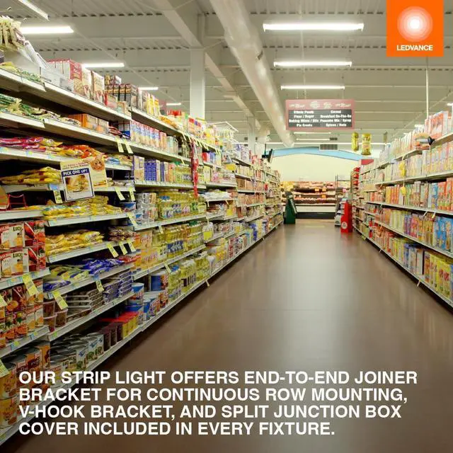 Alt view image 5 of 5 - 4ft Dual Selectable LED Strip Luminaire 22/35/45/55W 3 CCT Select 3500/4000/5000K 2860/4500/5850/7150 LMS Dimmable - 1 Pack (63786)