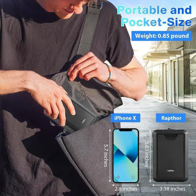 Alt view image 5 of 6 - Rapthor Rechargeable 12V 6500mAh / 5V 13000mAh Power Bank DC Output Lithium ion Battery Pack with Fast Charger for Heated Jacket Strip Lights CCTV Camera Telescope Phones Compatible with Spectra Pump