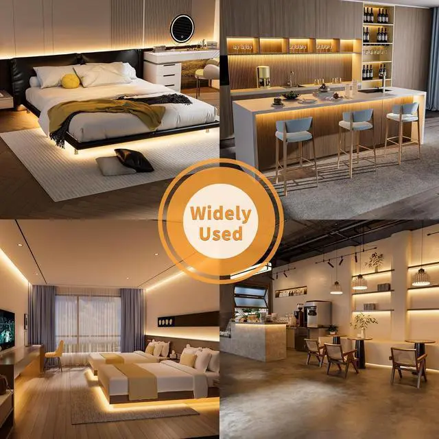 Alt view image 6 of 7 - COB LED Strip Light 20ft/6.1m 3000K Warm White 3087LEDs High Lumen CRI90+ Super Bright Lead-free Material DC24V Flexible LED Tape for Home&Office DIY Lighting Project(Power Supply Not Included)