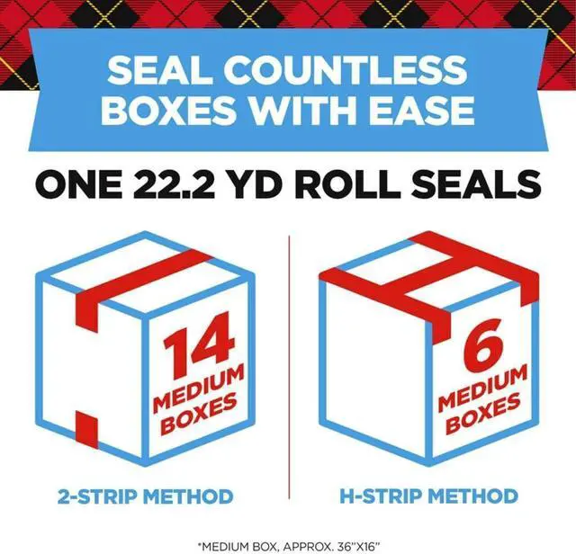 Alt view image 3 of 7 - Heavy Duty Shipping and Moving Packing Tape Clear Packing and Moving Supplies 1.88 in. x 22.2 yd. 6 Tape Rolls with Dispensers
