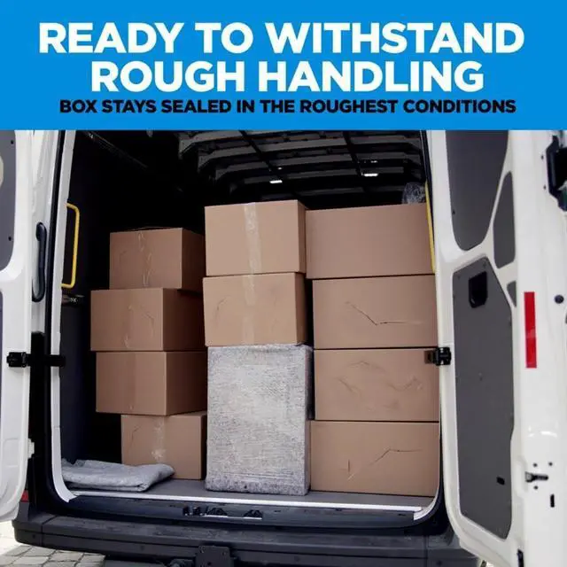Alt view image 7 of 7 - Heavy Duty Shipping and Moving Packing Tape Clear Packing and Moving Supplies 1.88 in. x 22.2 yd. 6 Tape Rolls with Dispensers