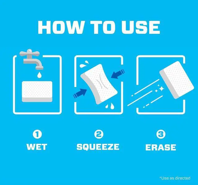 Alt view image 5 of 7 - Magic Eraser Original Cleaning Pads Multi Purpose Cleaner Bathroom Cleaning Supplies All Purpose Cleaner White 6 Count