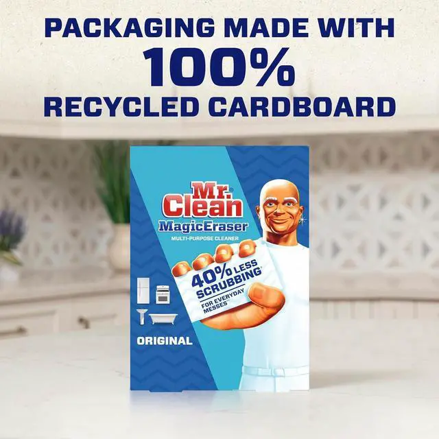 Alt view image 7 of 7 - Magic Eraser Original Cleaning Pads Multi Purpose Cleaner Bathroom Cleaning Supplies All Purpose Cleaner White 6 Count