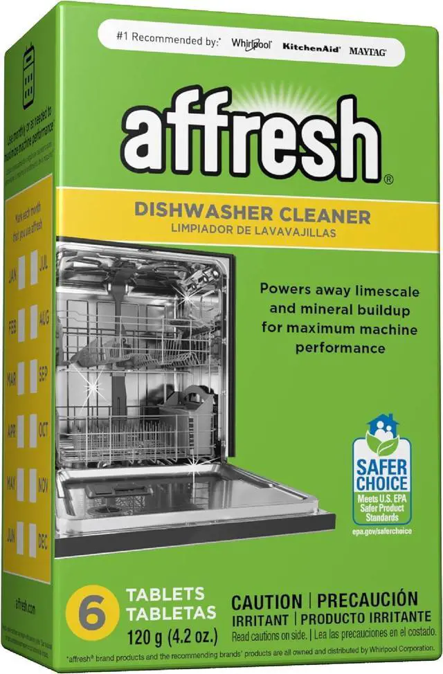 Main image of W10549851 Dishwasher Cleaner 6 Tablets Formulated to Clean Inside All Machine Models Count