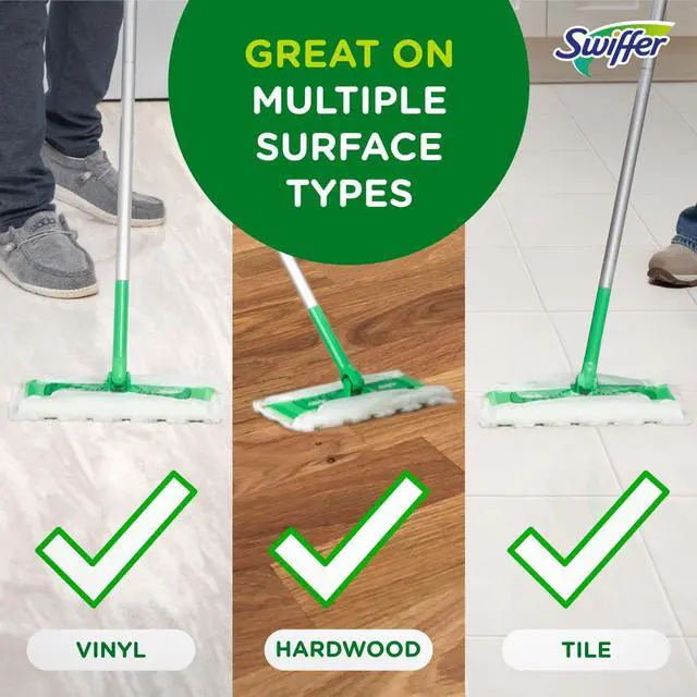 Alt view image 4 of 7 - Sweeper 2-in-1 Dry + Wet Floor Mopping and Sweeping Kit Multi-Surface Kit for Floor Cleaning Kit Includes 1 Sweeper 14 Dry Sweeping Cloths 5 Wet Mopping Cloths