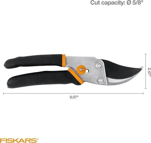 Alt view image 7 of 7 - Bypass Pruning Shears 5/8-Inch Cut Capacity Garden Clippers Gardening Scissors with Sharp Rust Resistant Steel Blade