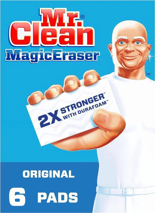 Main image of Magic Eraser Original Cleaning Pads Multi Purpose Cleaner Bathroom Cleaning Supplies All Purpose Cleaner White 6 Count
