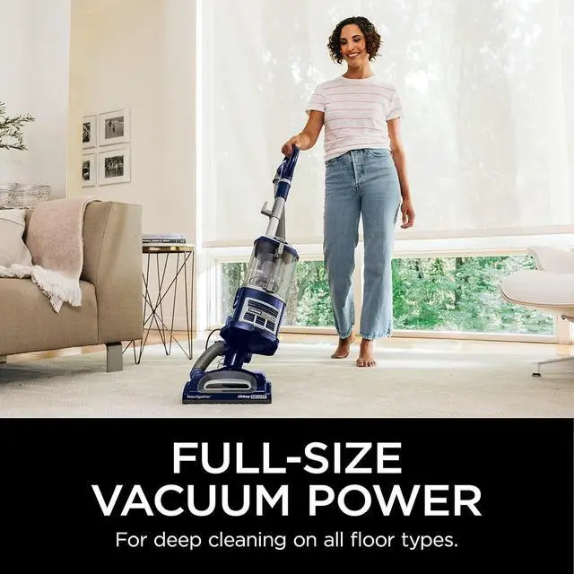 Alt view image 2 of 7 - Upright Vacuum Navigator Lift-Away Deluxe with Large Dust Cup Capacity HEPA Filter Swivel Steering Upholstery Tool & Crevice Tool Blue NV360