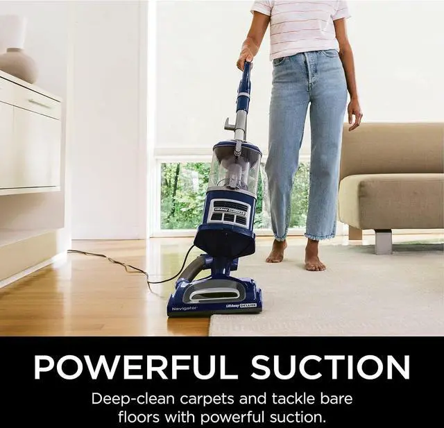 Alt view image 7 of 7 - Upright Vacuum Navigator Lift-Away Deluxe with Large Dust Cup Capacity HEPA Filter Swivel Steering Upholstery Tool & Crevice Tool Blue NV360