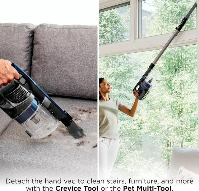 Alt view image 5 of 7 - | Pet Cordless Vacuum Cleaner | LED Headlights | Removable Handheld Vacuum for Pet Hair | Crevice Tool & Pet Multi-Tool Included | 40min Runtime | For Carpet & Hard Floors | Grey | IX141