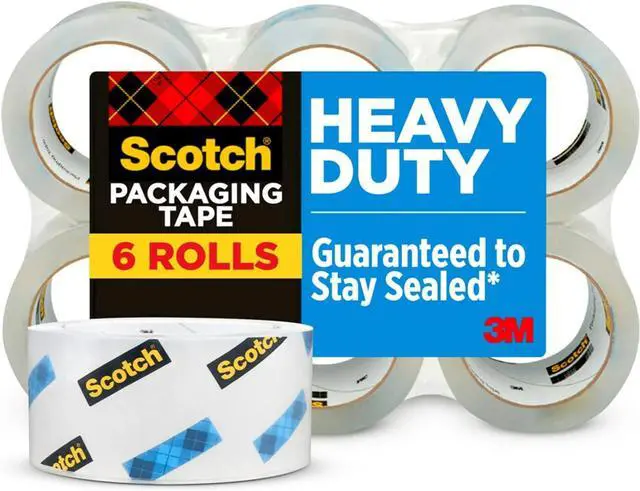 Main image of Heavy Duty Shipping Packing Tape Clear Shipping and Packaging Supplies 1.88 in. x 54.6 yd. 6 Tape Rolls