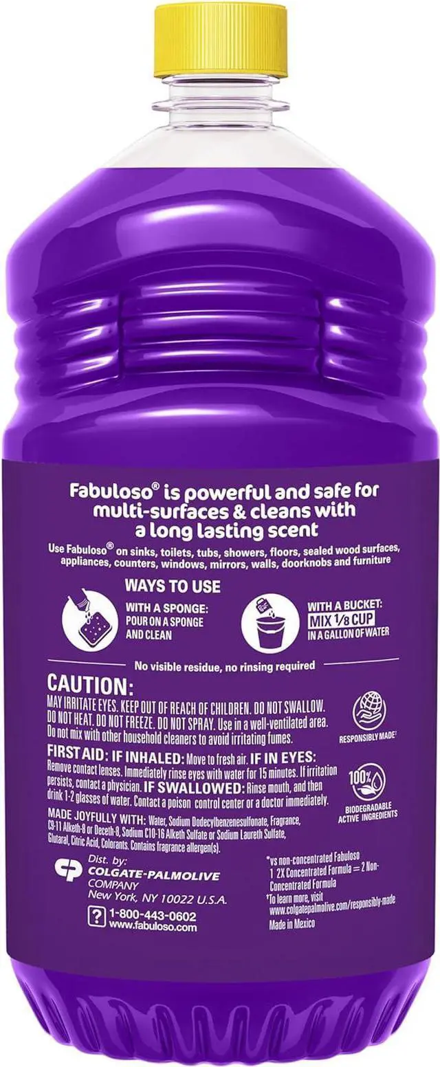 Alt view image 2 of 7 - Multi-Purpose Cleaner & Floor Cleaner 2X Concentrated Lavender Scent 56 fluid ounces