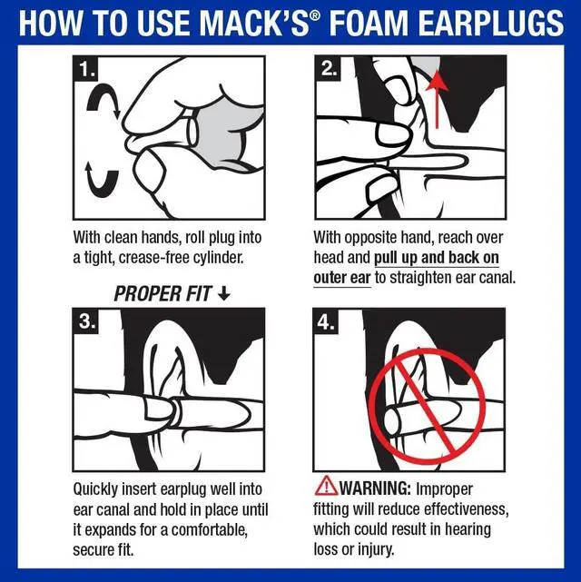 Alt view image 5 of 5 - Macks Ultra Soft Foam Earplugs 50 Pair - 33dB Highest NRR Comfortable Ear Plugs for Sleeping Snoring Travel Concerts Studying Loud Noise Work | Made in USA