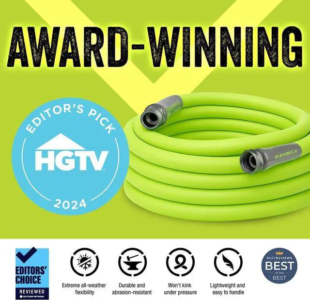 Alt view image 2 of 7 - Garden Hose 5/8 in. x 50 ft. Lightweight All-Weather Water Hose Durable and Flexible Leak-Free Connections