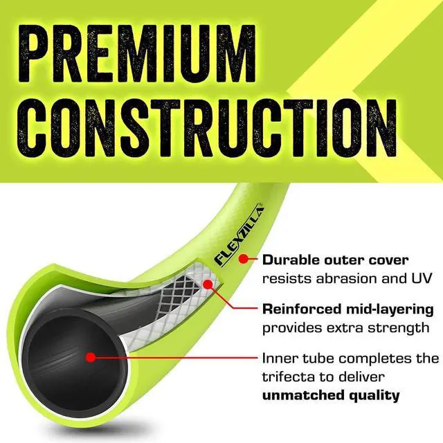 Alt view image 3 of 7 - Garden Hose 5/8 in. x 50 ft. Lightweight All-Weather Water Hose Durable and Flexible Leak-Free Connections