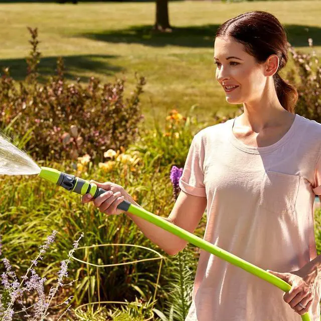 Alt view image 5 of 7 - Garden Hose 5/8 in. x 50 ft. Lightweight All-Weather Water Hose Durable and Flexible Leak-Free Connections