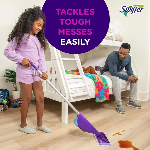Alt view image 5 of 7 - WetJet Hardwood and Floor Spray Mop Cleaner Starter Kit Includes: 1 Power Mop 10 Pads Cleaning Solution Batteries