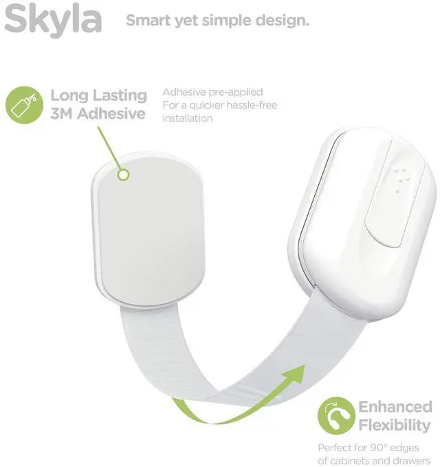 Alt view image 5 of 7 - SKYLA HOMES Baby Locks (8-Pack) Child Safety Cabinet Proofing - Safe Quick and Easy 3M Adhesive Cabinet Drawer Door Latches No Screws & Magnets Multi-Purpose for Furniture Kitchen Ovens Toilet Seats
