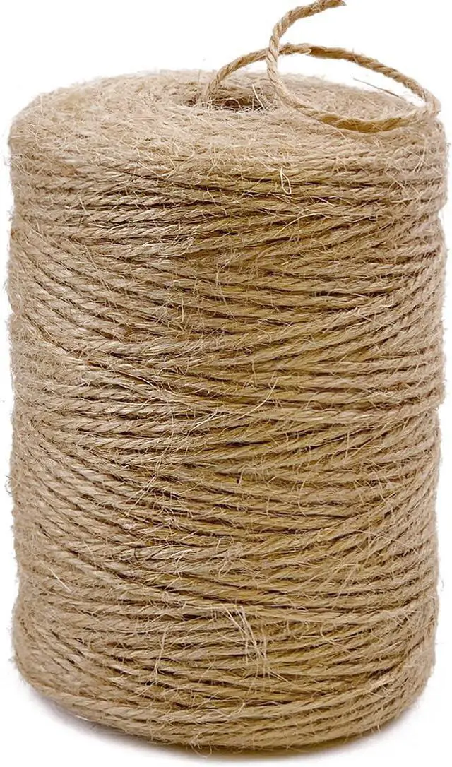 Main image of PerkHomy Natural Jute Twine 600 Feet Long Twine String for Crafts Gift Wrapping Packing Gardening Crochet Knitting Macrame Decor (Brown 2mm * 600feet)
