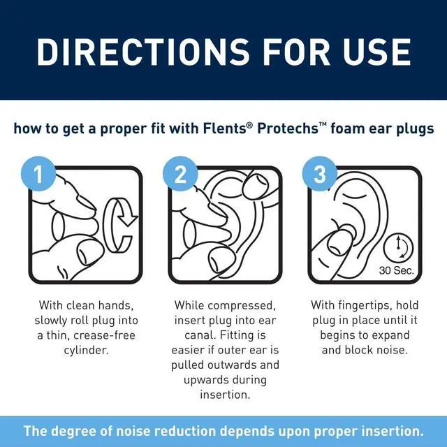 Alt view image 6 of 7 - Protechs Foam Ear Plugs 10 Pair with Case for Sleeping Snoring Loud Noise Traveling Concerts Construction Studying Work Shooting NRR 33 Purple Disposable Made in the USA