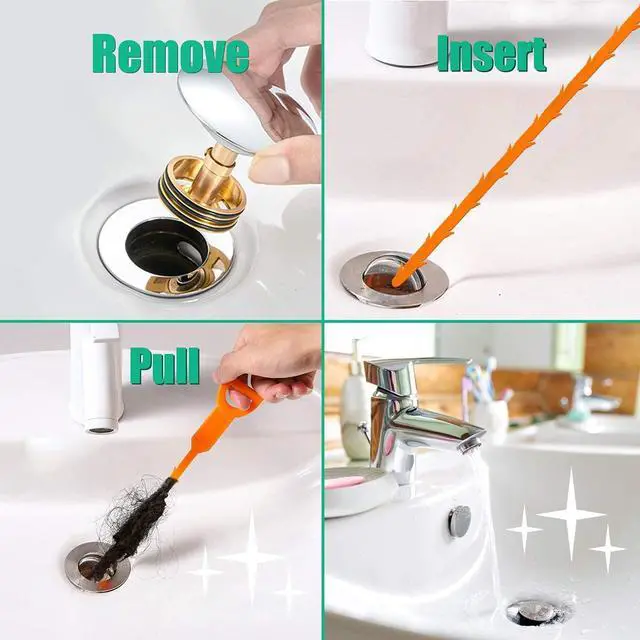 Alt view image 2 of 6 - Drain Snake Hair Drain Clog Remover - 3 Pack Shower Snake Sink Unclogger Tool with Exquisite Packaging