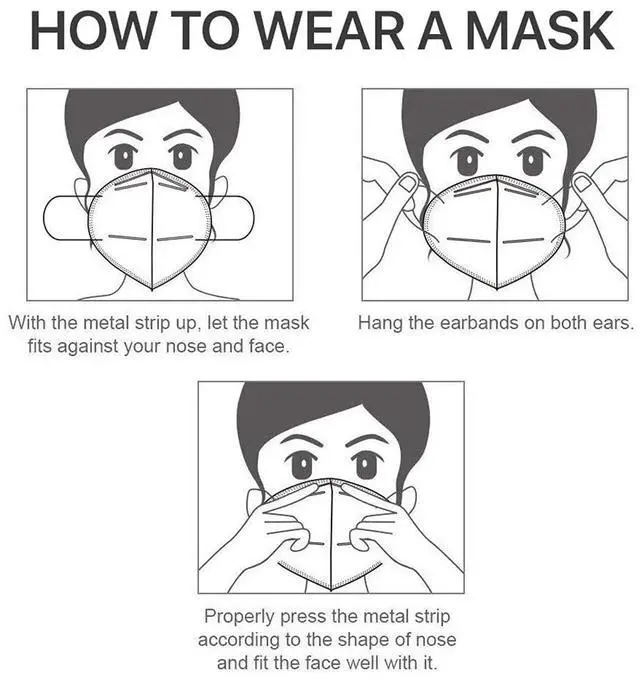 Alt view image 7 of 7 - 50pcs KN95 Face Mask Black 5 Layer Cup Dust Safety Masks Filter Efficiency95% Breathable Elastic Ear Loops Black Masks